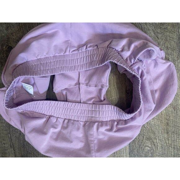 Pact Women’s Large Organic Cotton Pull On Shorts Purple Lavender with Pockets - Picture 3 of 10